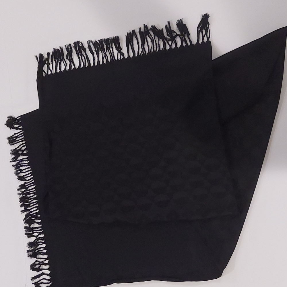 L65"x16"W Black Scarf